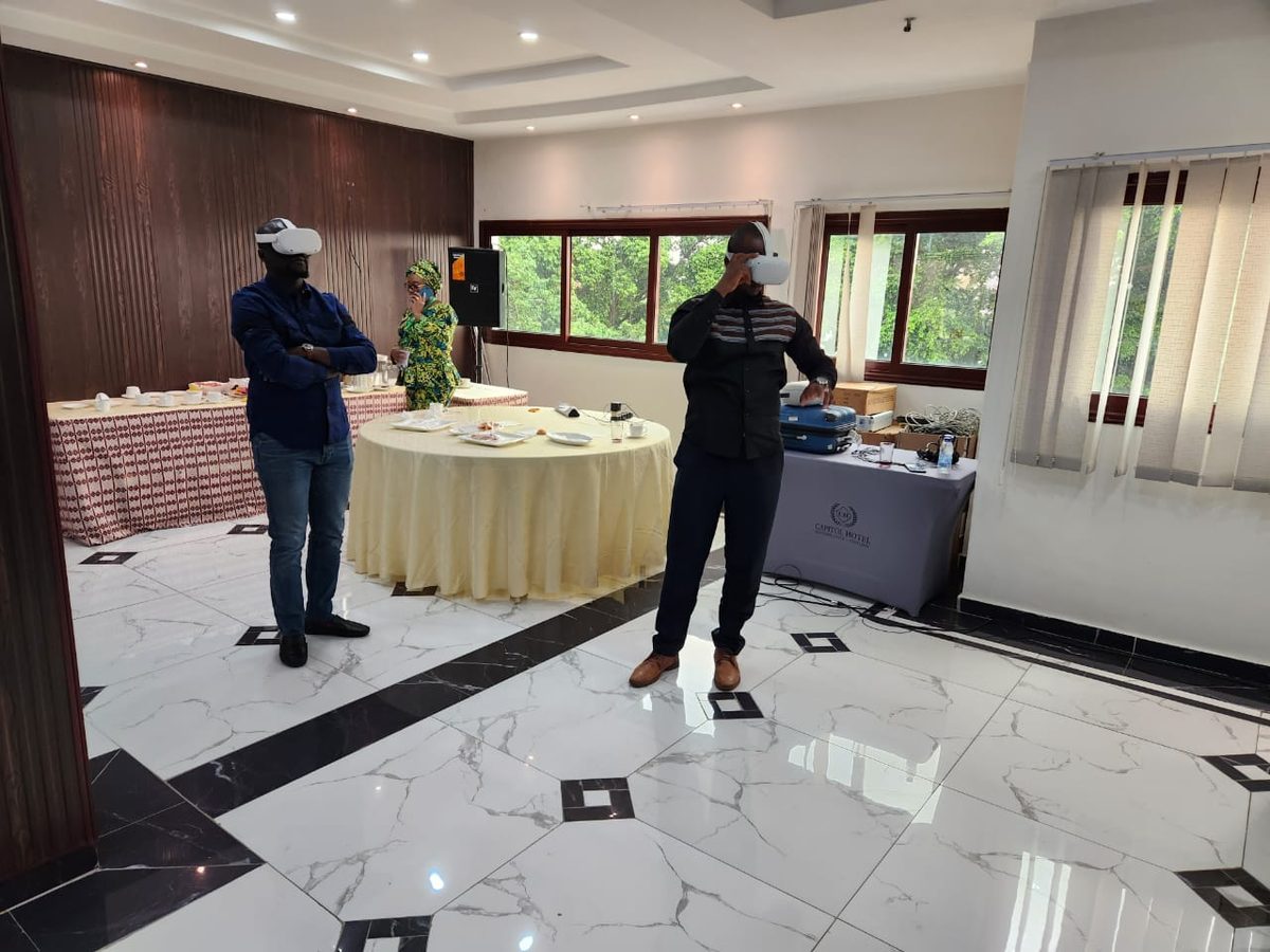 Séance de formation immersive avec casques de réalité virtuelle